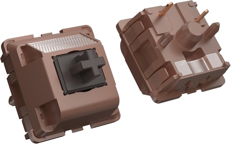 DUROCK Mocha Chocolate T1 Switches, Full POK T1 Tactile Switch 62g Long Spring, Light Diffuser 5 Pins Lubed Mechanical Keyboard Switches (70pcs) - Image 3